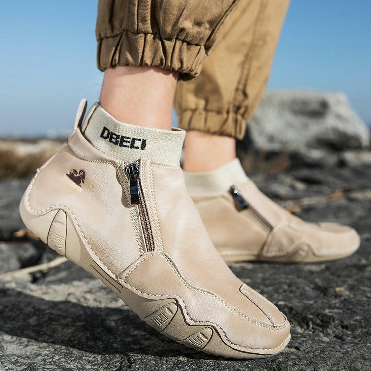Men's High-Top Martin Boots Winter Warmth and Durability Large Size Outdoor Casual Footwear