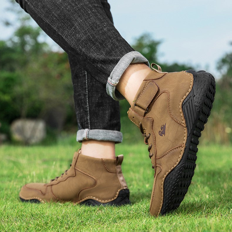 Men’s Octopus High-Top Suede Martin Boots Handmade Casual Boots