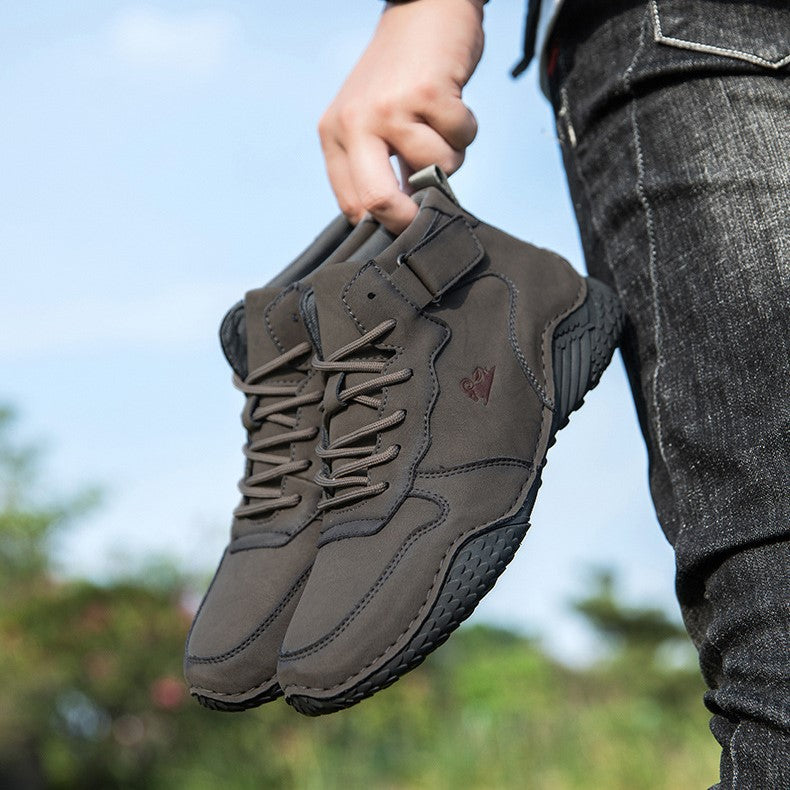 Men’s Octopus High-Top Suede Martin Boots Handmade Casual Boots
