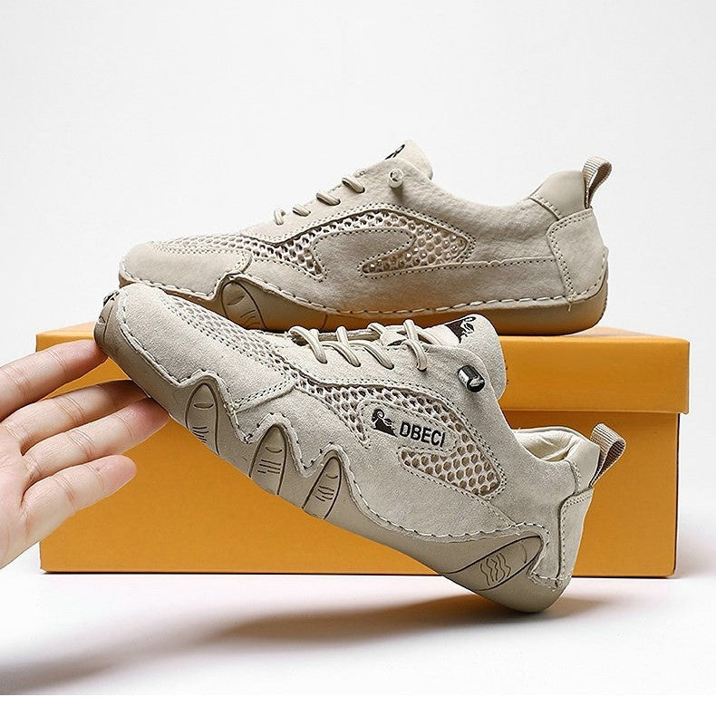Men's Best-Selling Outdoor Breathable Mesh Sneakers Plus-Size Rubber-Soled Sports Shoes