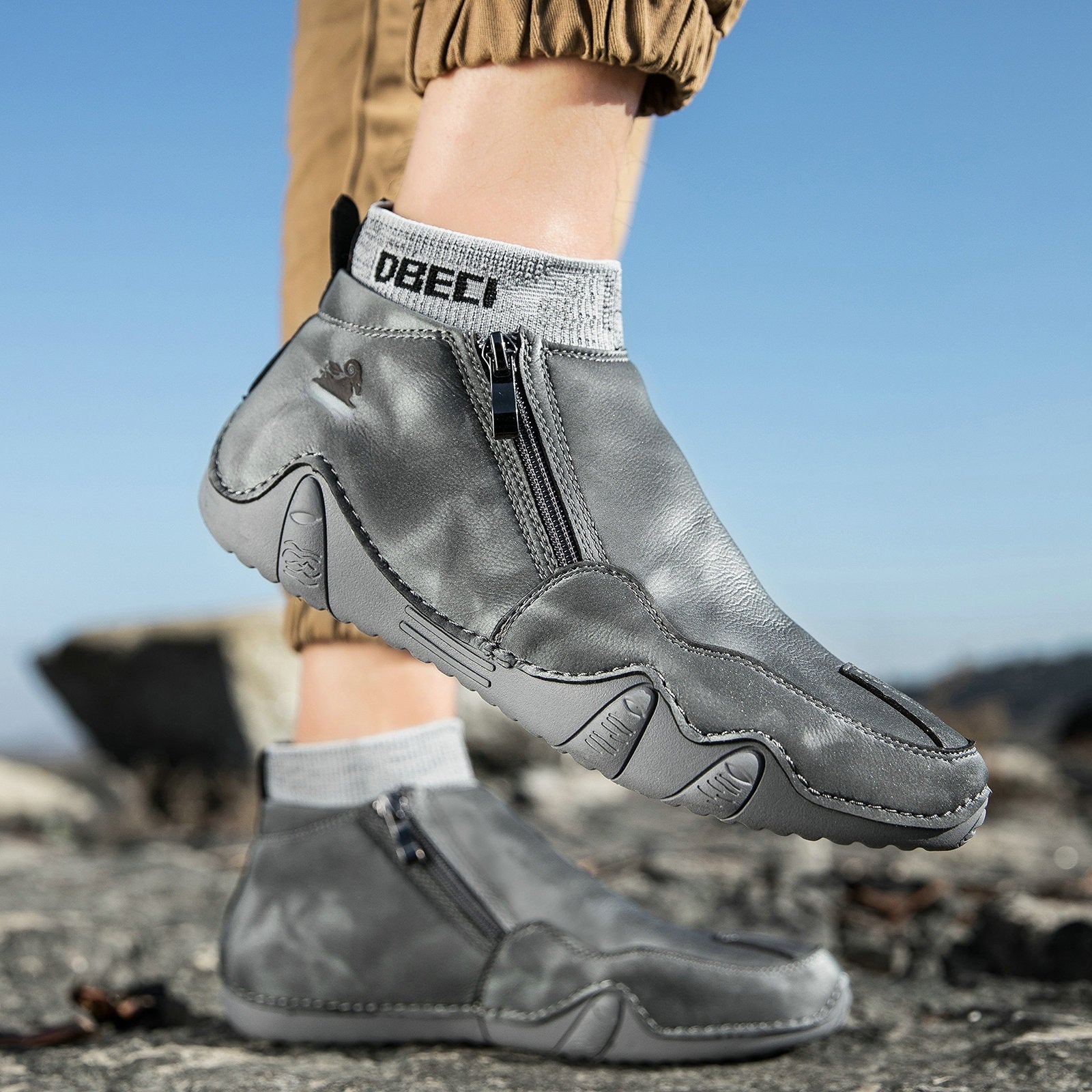 Men's High-Top Martin Boots Winter Warmth and Durability Large Size Outdoor Casual Footwear