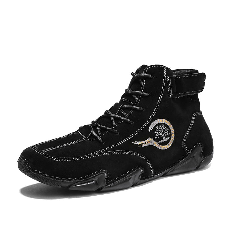 Men’s High-Top Handmade Suede Leather Casual Martin Boots