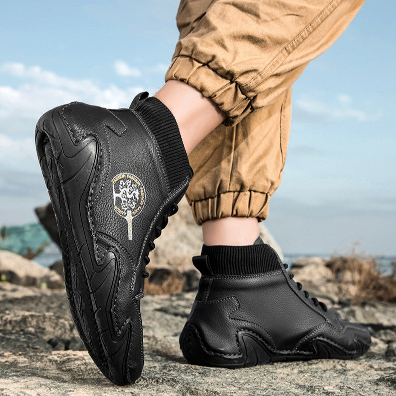 Men’s Best Selling High-Top Sock Lace-Up Chelsea Boots