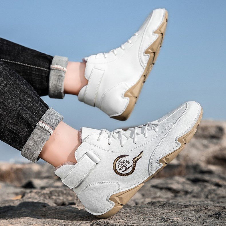 Men's High-Top Winter Suede Martin Boots Handmade Casual Boots