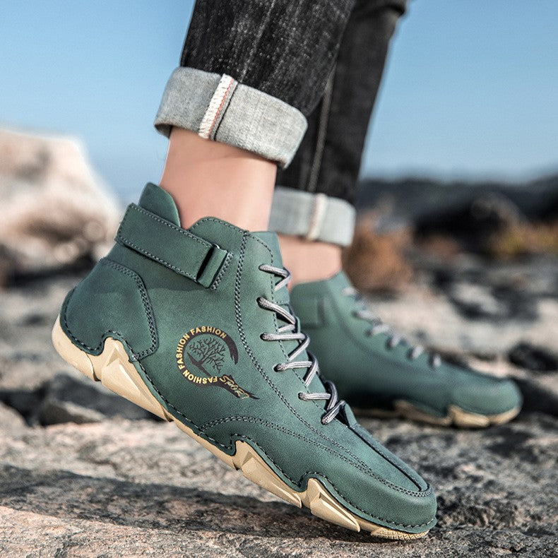 Men's High-Top Winter Suede Martin Boots Handmade Casual Boots