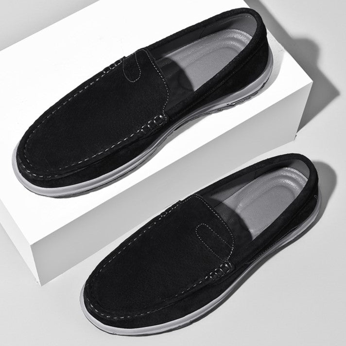 Men's Handmade Suede Lazy Loafers Casual Breathable Slip-On Shoes