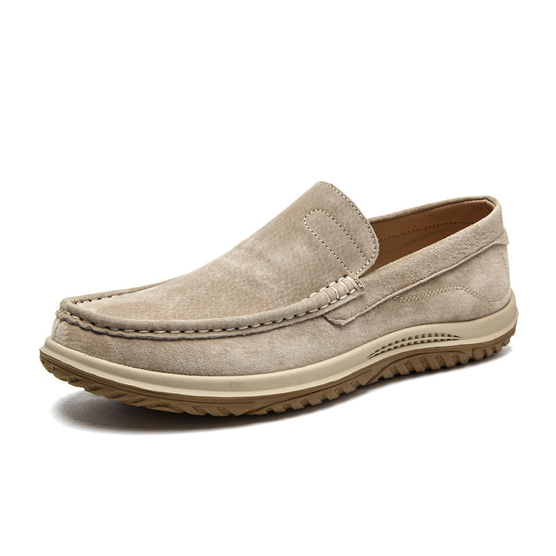 Men's Handmade Suede Lazy Loafers Casual Breathable Slip-On Shoes