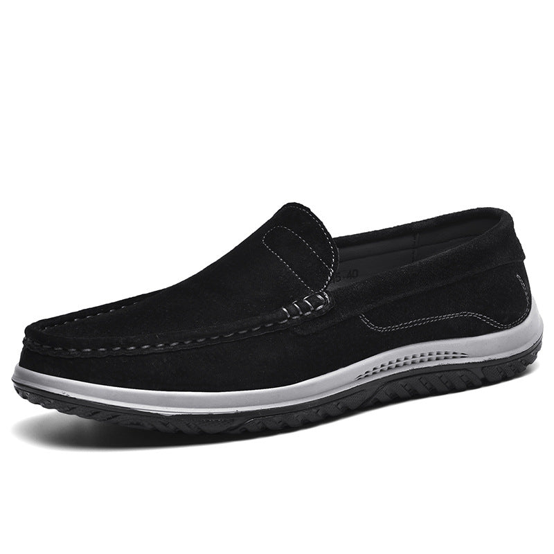 Men's Handmade Suede Lazy Loafers Casual Breathable Slip-On Shoes