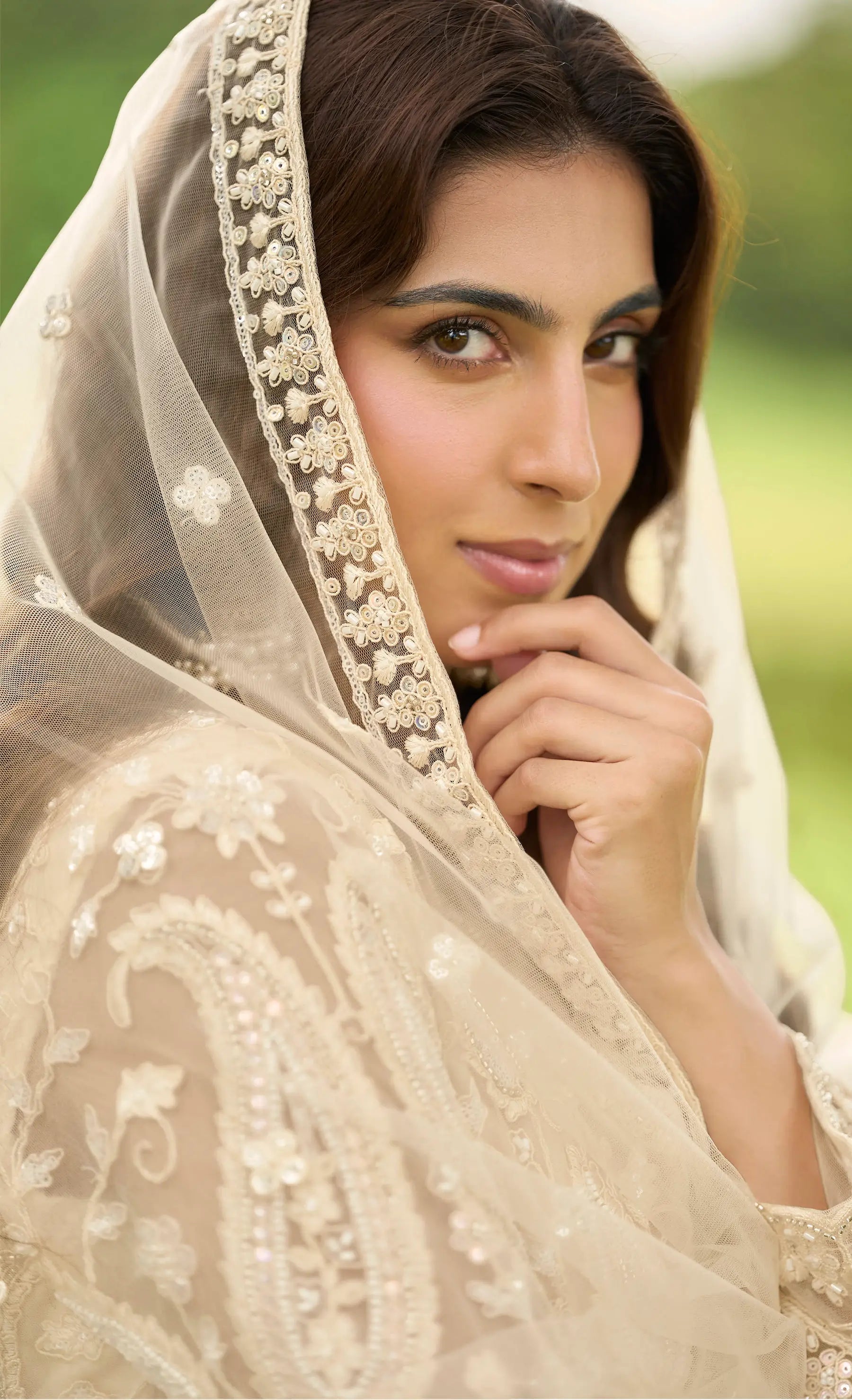 Almond Beige Heavy Embroidery Salwar Suit