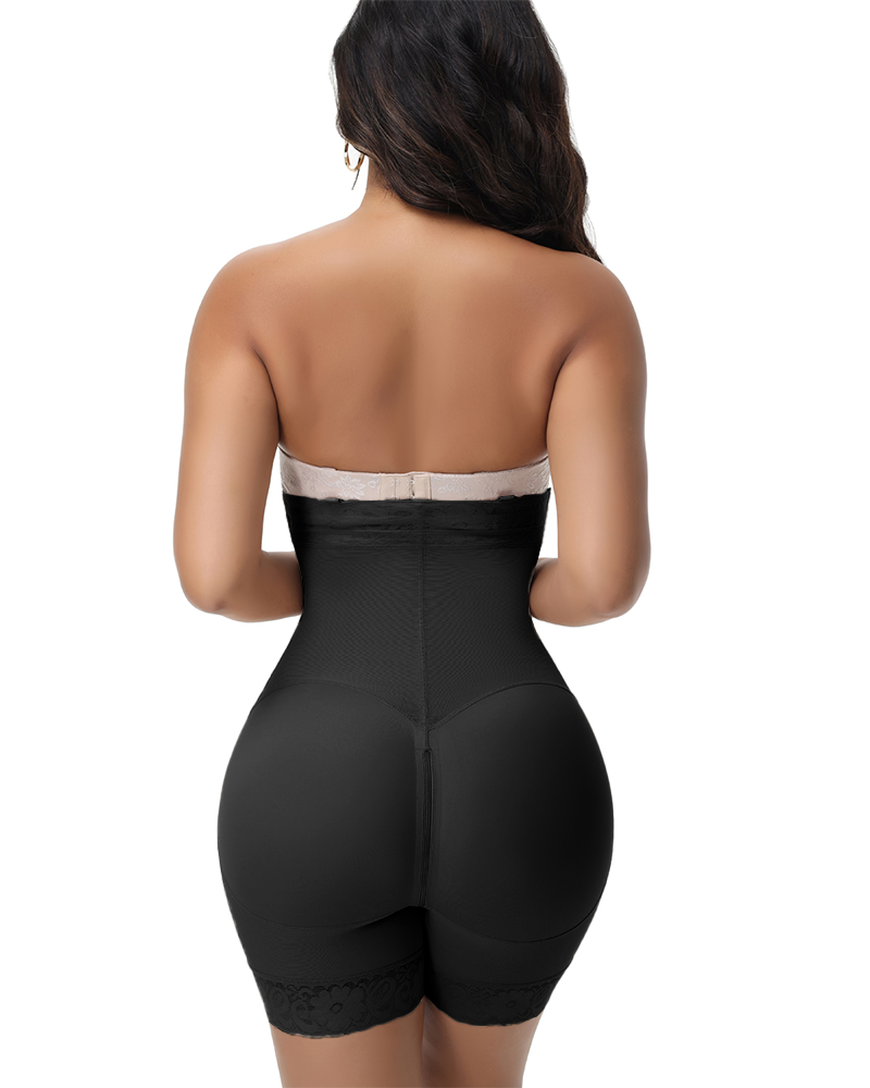 Shapshe® Fajas Zipper Crotch Detachable Straps Shaping Shorts - By Qivii