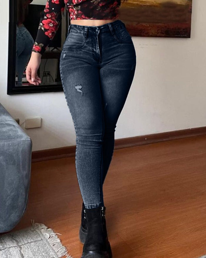 Shapshe® Denim High Waist Tummy Control Butt Lift Skinny Jeans - By Qivii