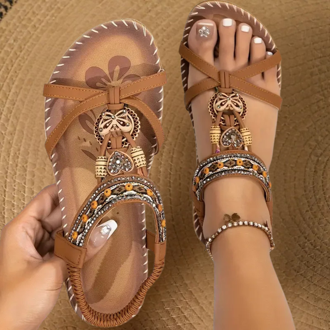 Nada – Orthopädische Sandalen im Ibiza-Stil für Komfort & Eleganz - By Qivii