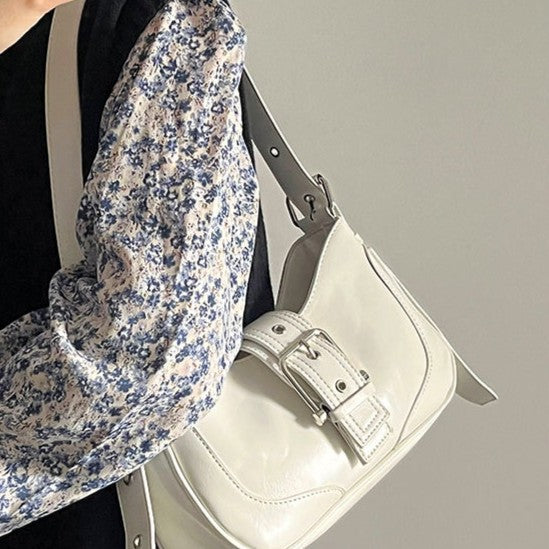 Women's Luna Saddle Bag – Retro Chic Crossbody Shoulder Bag | Y2K Minimalist Purse