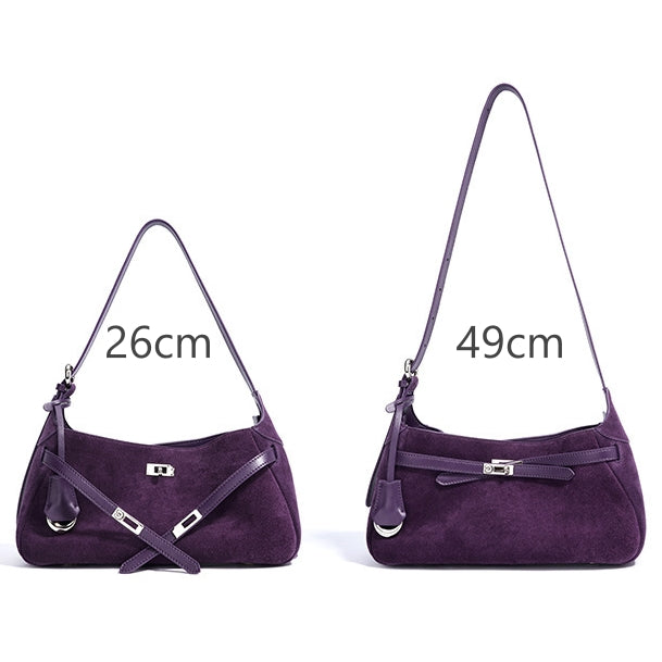 Ounamei Suede Leather Purse for women | Elegant Handbag, Crossbody & Shoulder Bag