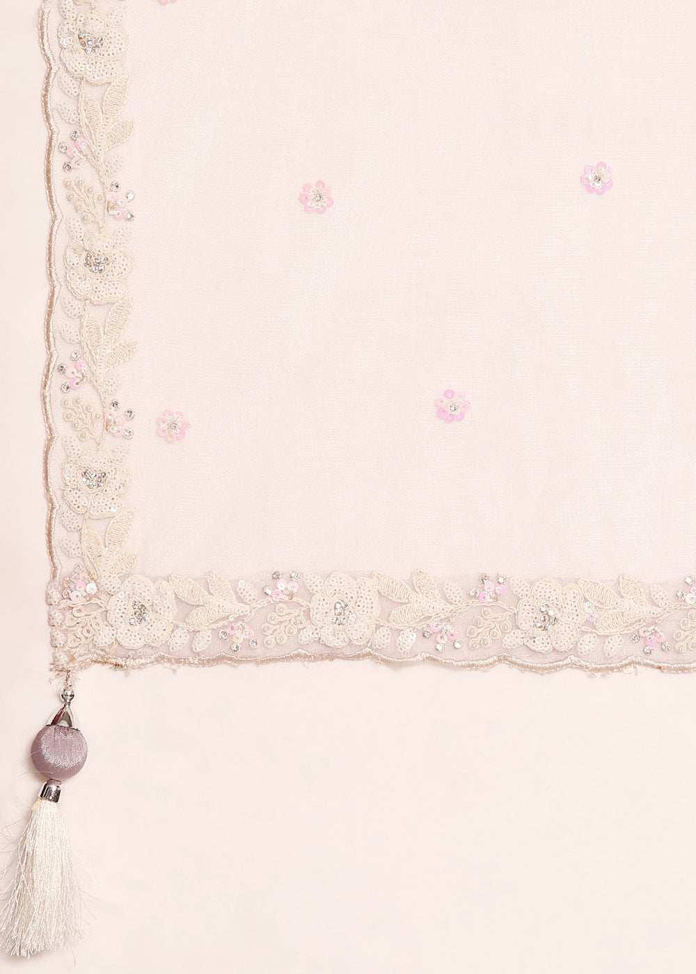 Silver Mauve Purple Georgette lehenga Choli with Sequins & Zarkan Embroidery | Ready To Wear - qivii