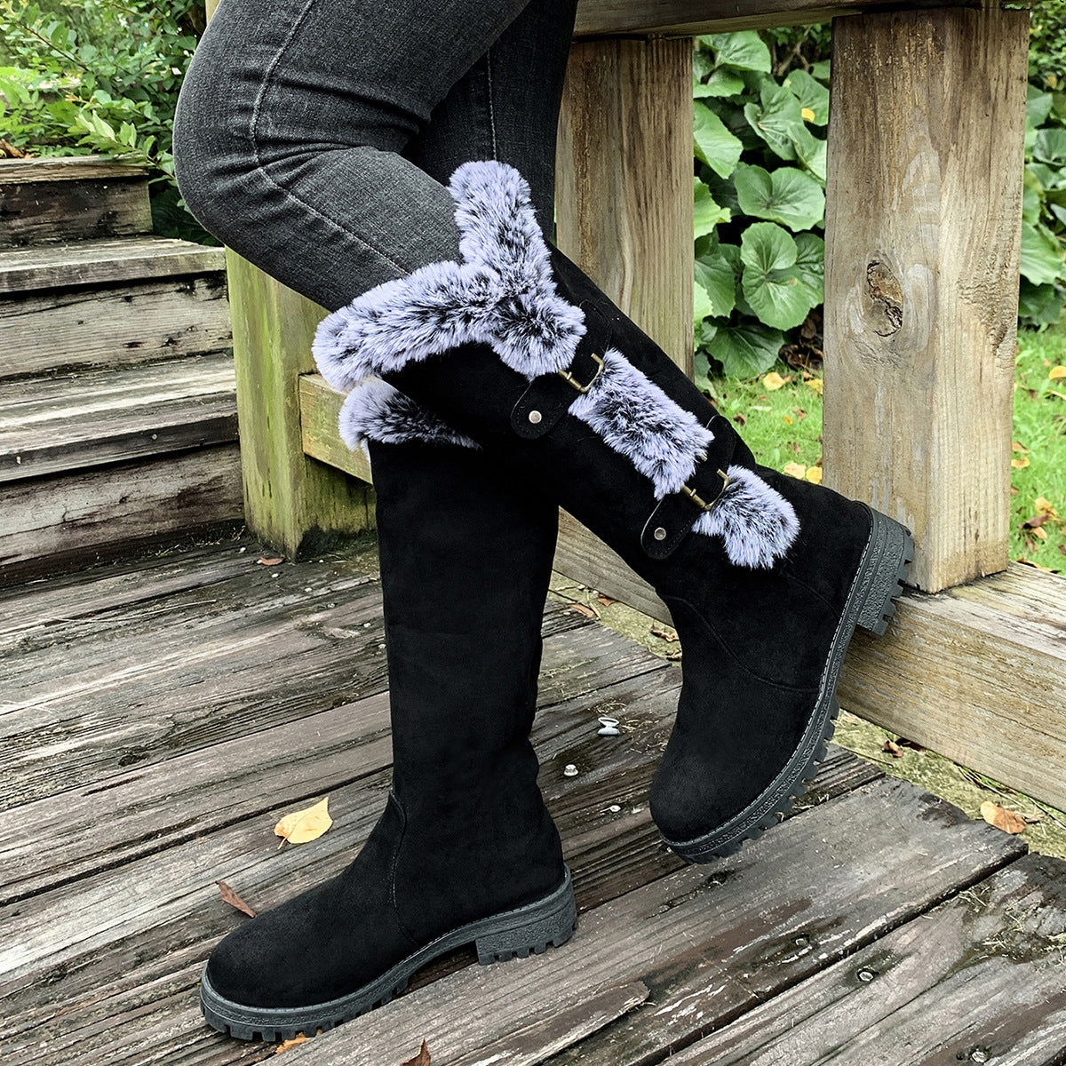 Women's WinterHug Mid-Boots - Plush Lined Suede Snow Boots (US 5-10.5)