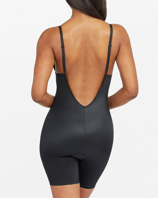Shapshe® Deep V Neck Low Back Built In Bra Shapewear Bodysuit