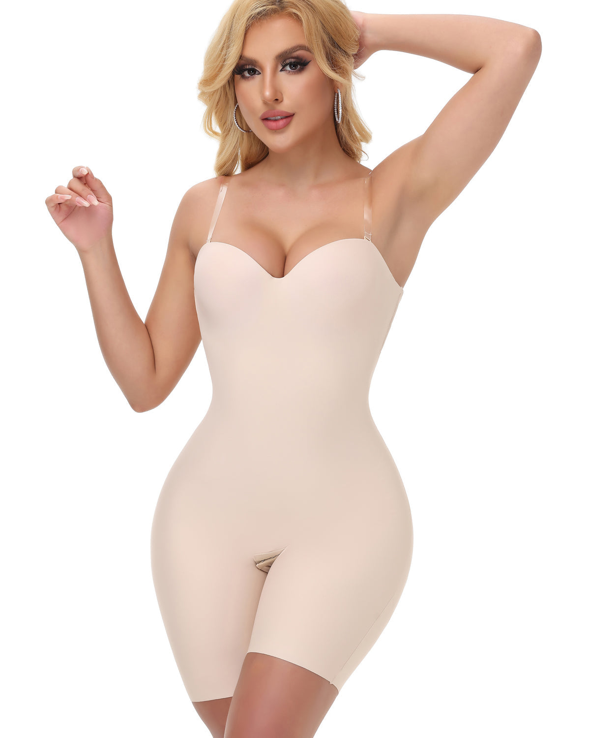 Shapshe® Soft Cup Bodysuit Tummy Control Built in Shapewear with Adjustable Strap