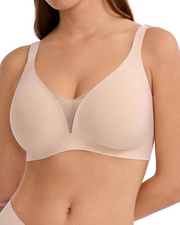 Women's Deep V Seamless Push Up Wire Free Comfort Bra