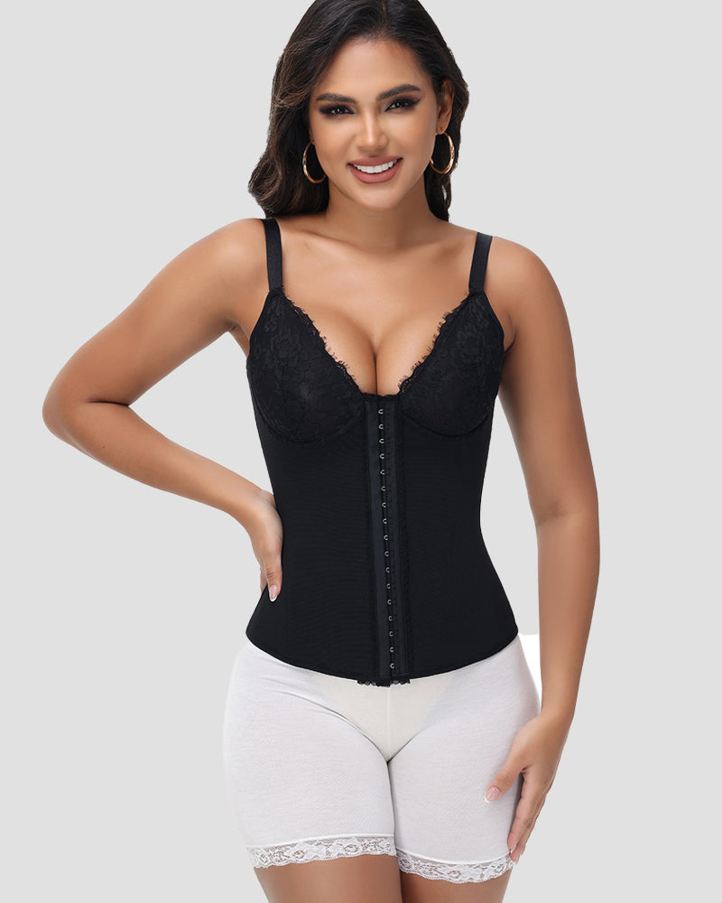 Shapshe® Sexy V Neck Lace Shapewear Vest Waist Trainer Corset