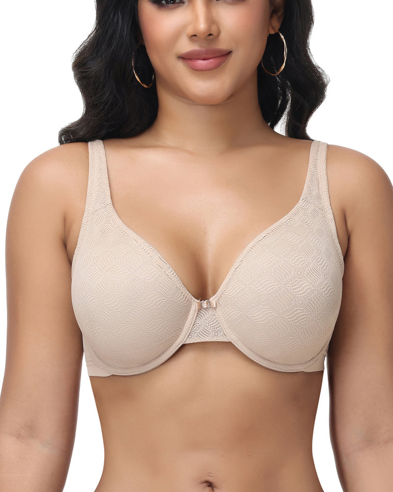 Shapshe® Full Coverage Underwire Non Padded Lace Bra