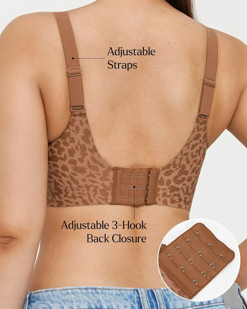 Leopard Print Wireless Full Coverage Support Bra