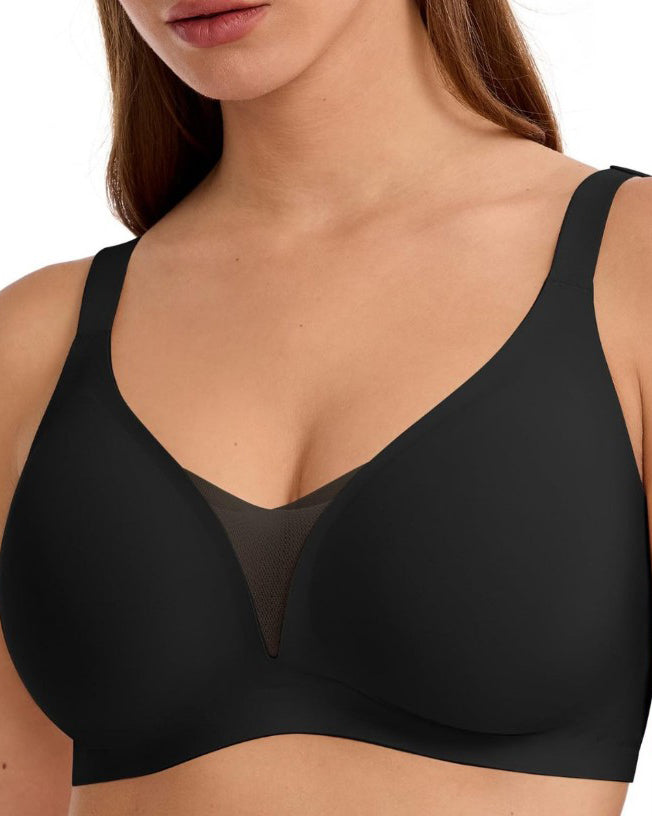 Women's Deep V Seamless Push Up Wire Free Comfort Bra