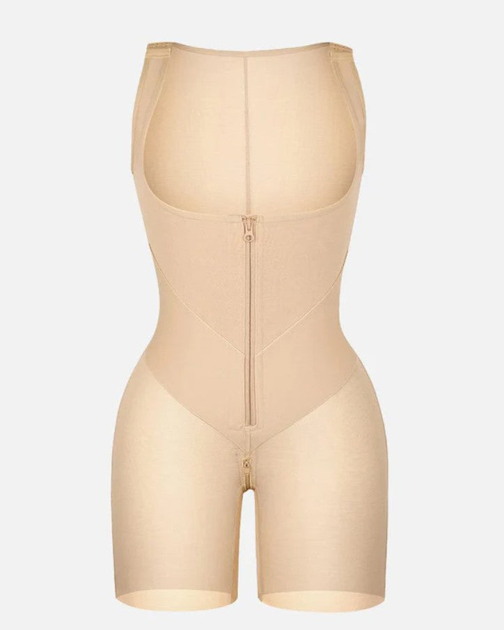 Fajas Colombianas Front Zipper Open Bust Full Body Shaper