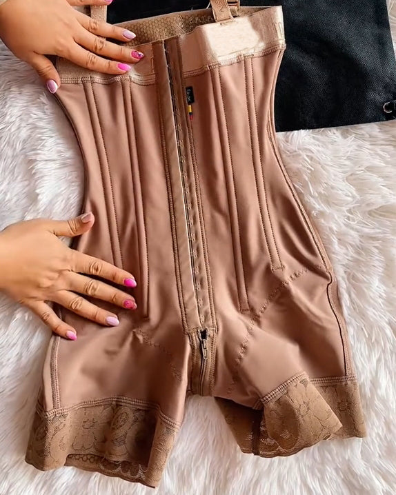 Shapshe® Buckle Front Open Bust Crotch Zipper Tummy Control Shapewear Fajas Colombianas