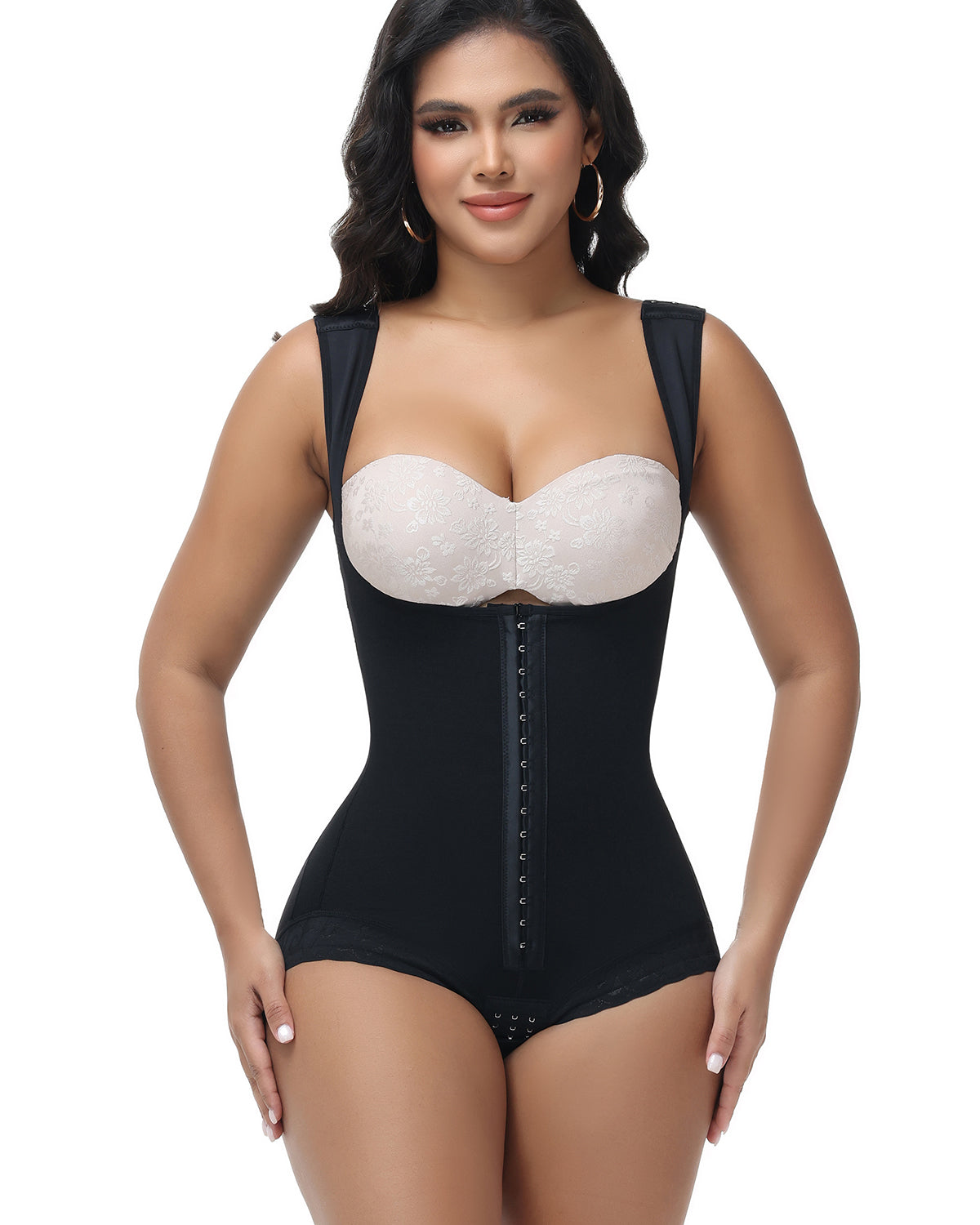 Open Bust Tummy Control Fajas Colombianas Butt Lift Body Shaper