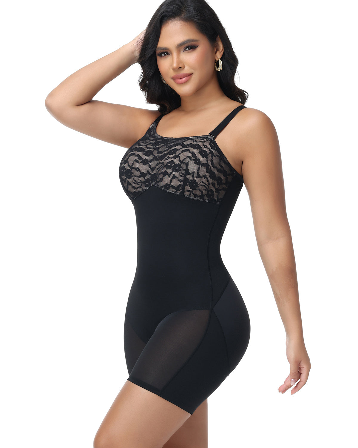 Shapshe® Lace Patchwork Shapewear With Movable Straps