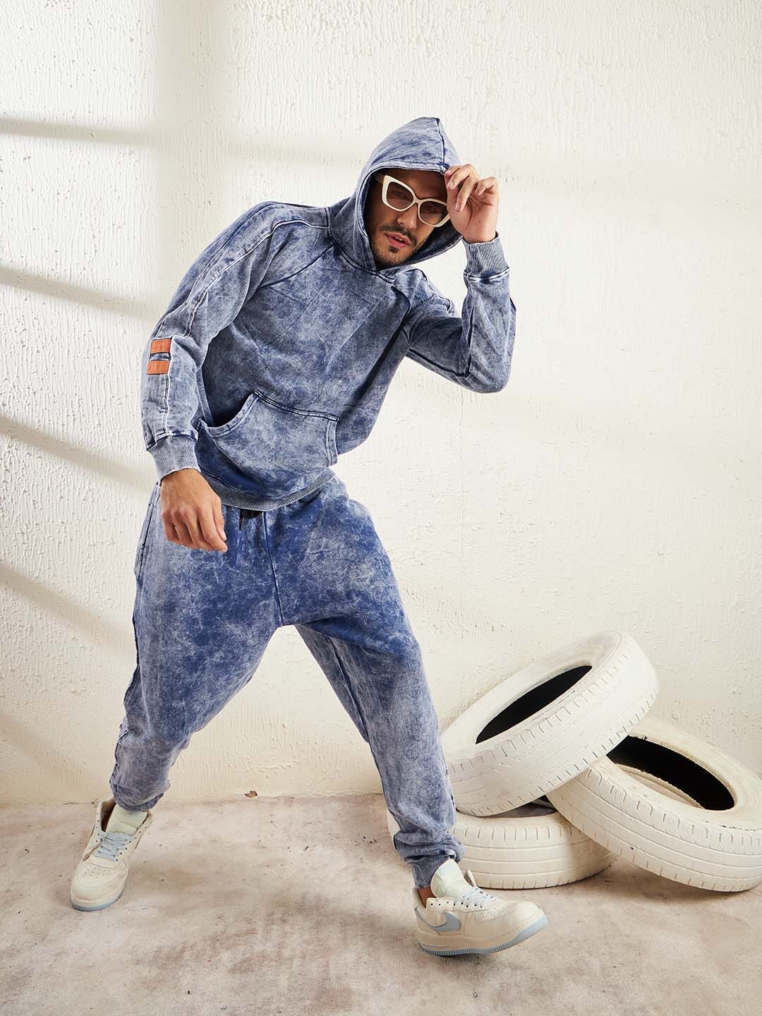 Indigo Oversized hooded Sweatshirt