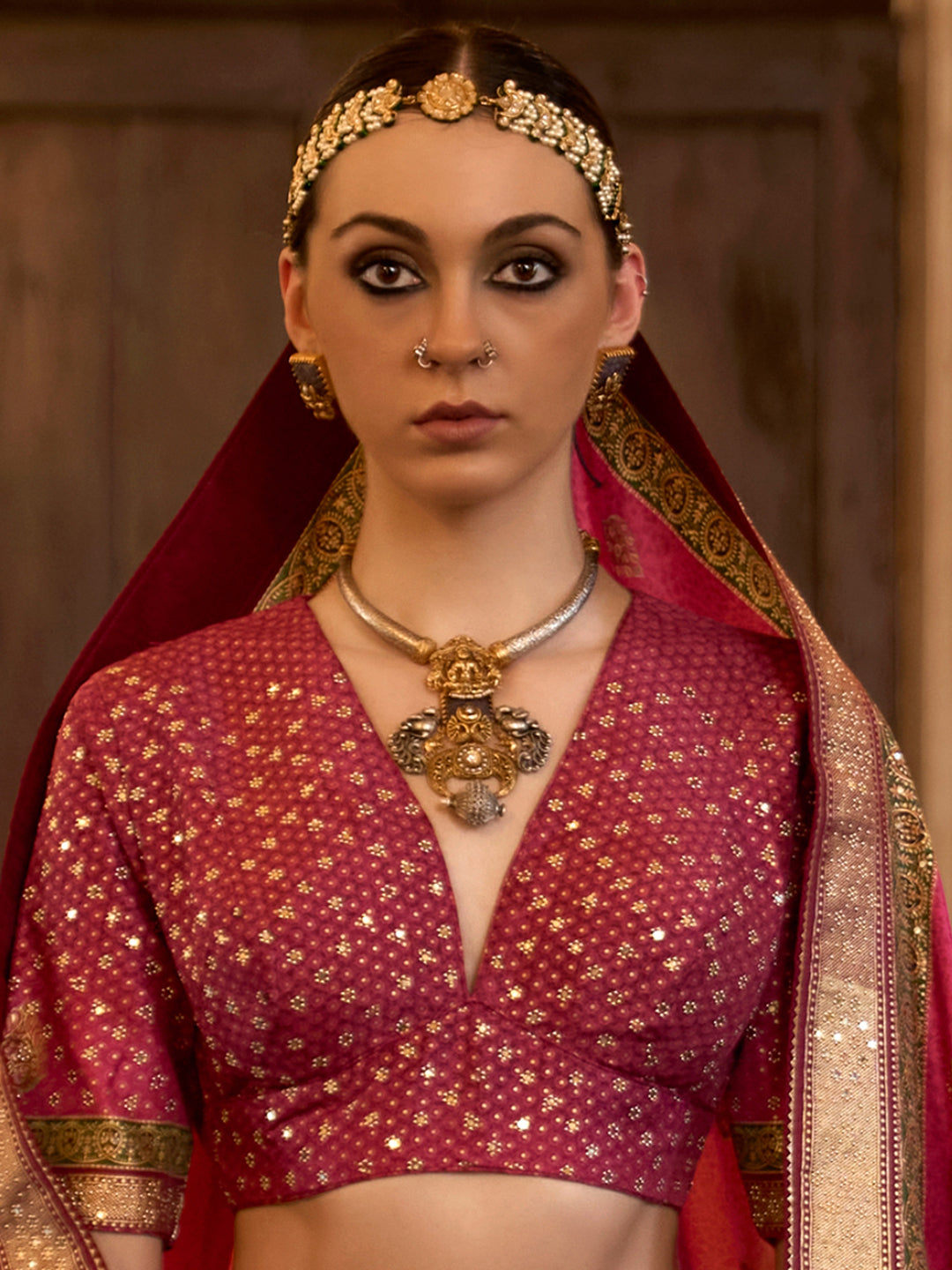 Pink Shade Multi-Color Designer Silk Ready to Wear Lehenga Choli With Sparkle & Aari Mirror Work - qivii