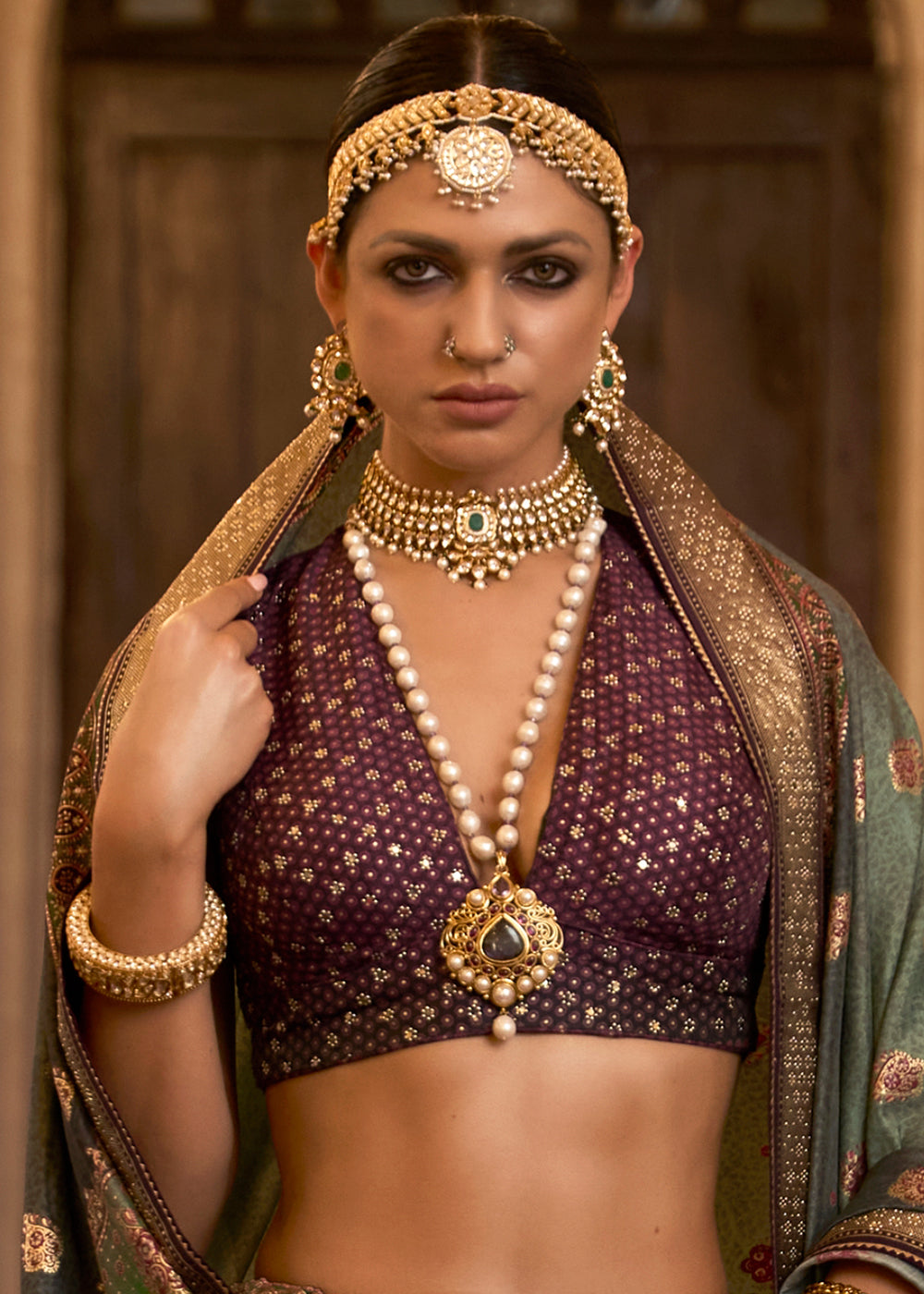 Purple & Pink Ready to Wear Designer Silk Lehenga Choli with Sparkle & Aari Mirror work | Ready To Wear - qivii