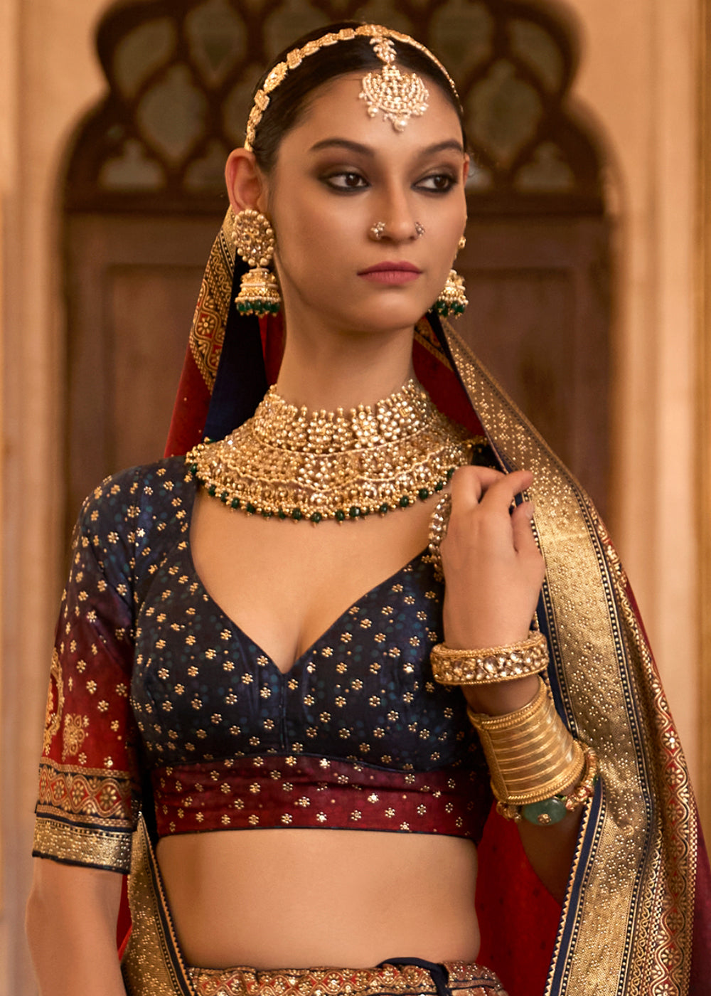 Shades Of Pink Ready to Wear Designer Silk Lehenga Choli with Sparkle & Aari Mirror work | Ready To Wear - qivii