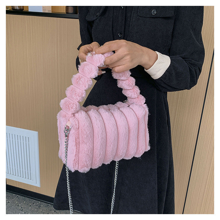 Women‘s Plush Tote & Crossbody Bag – Cloud-Like Soft Minimalist Purse for Everyday Chic