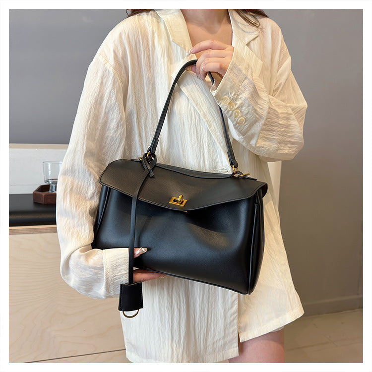 Women's Modern French Tote Bag – Lightweight Structured Purse with Hidden Zip Pockets