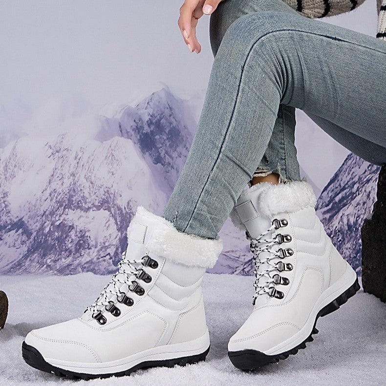 Unisex Snow Boots - Thermal Fleece Lined Winter Shoes with Non-Slip Sole (US 5-11)