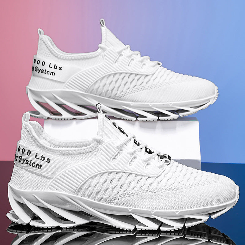 Men's AeroKnit Runner - Extended Fit Breathable Mesh - Platform Sneakers with Blade Sole & Maximum Cushion