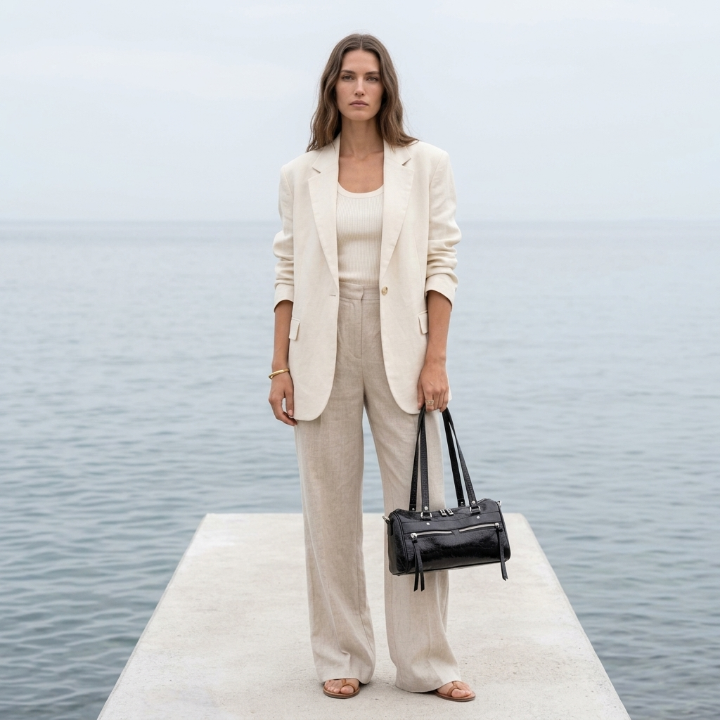 Linea Mini Handbag in Pure Leather - By Qivii