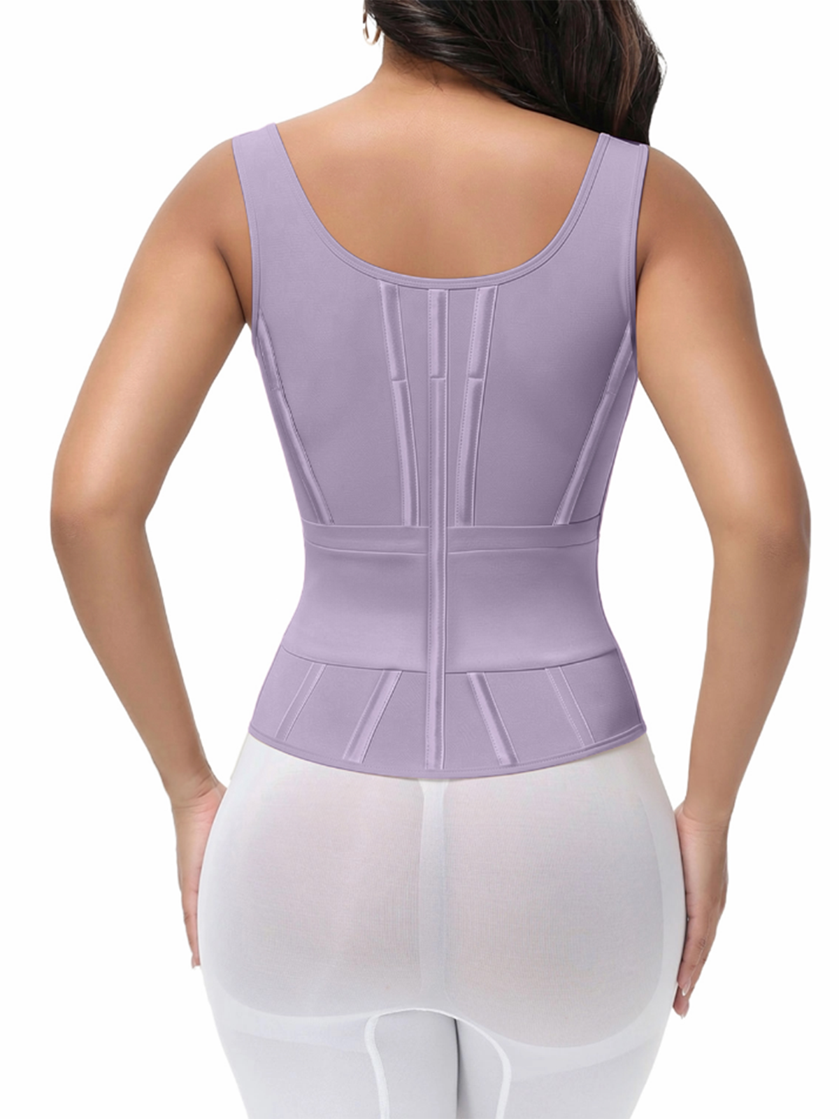 Adjustable Strap High Compression Zipper Bustier Shaper Vest