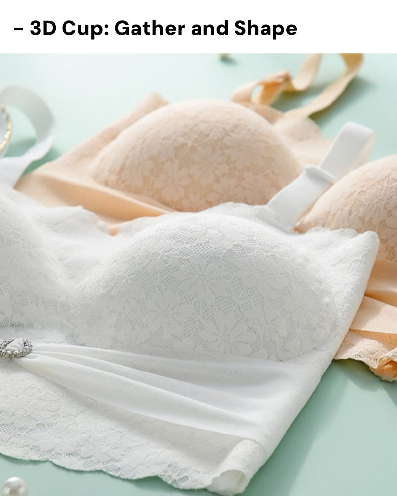 Sexy Push up Non Slip Wire Free Bra with Removable Shoulder Strap