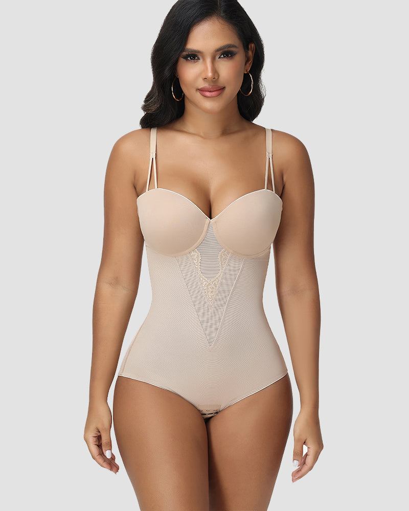 Shapshe® Lace-Detail Underwire Bustier Bodysuit