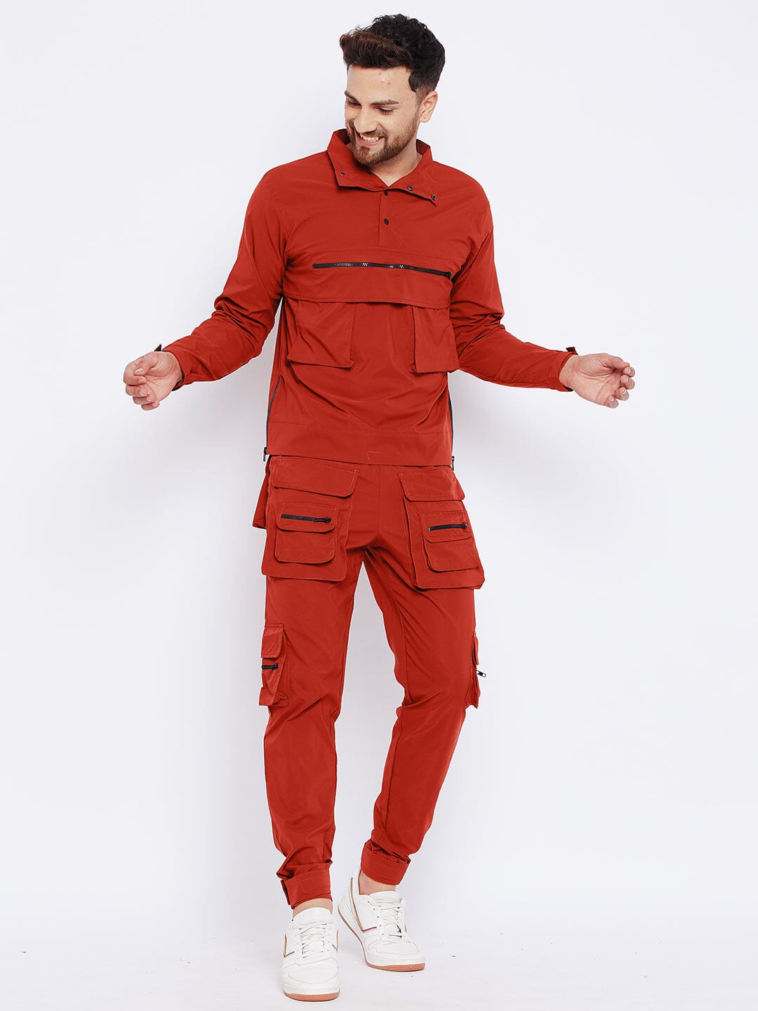 Rust Cargo Wind Cheater Jacket