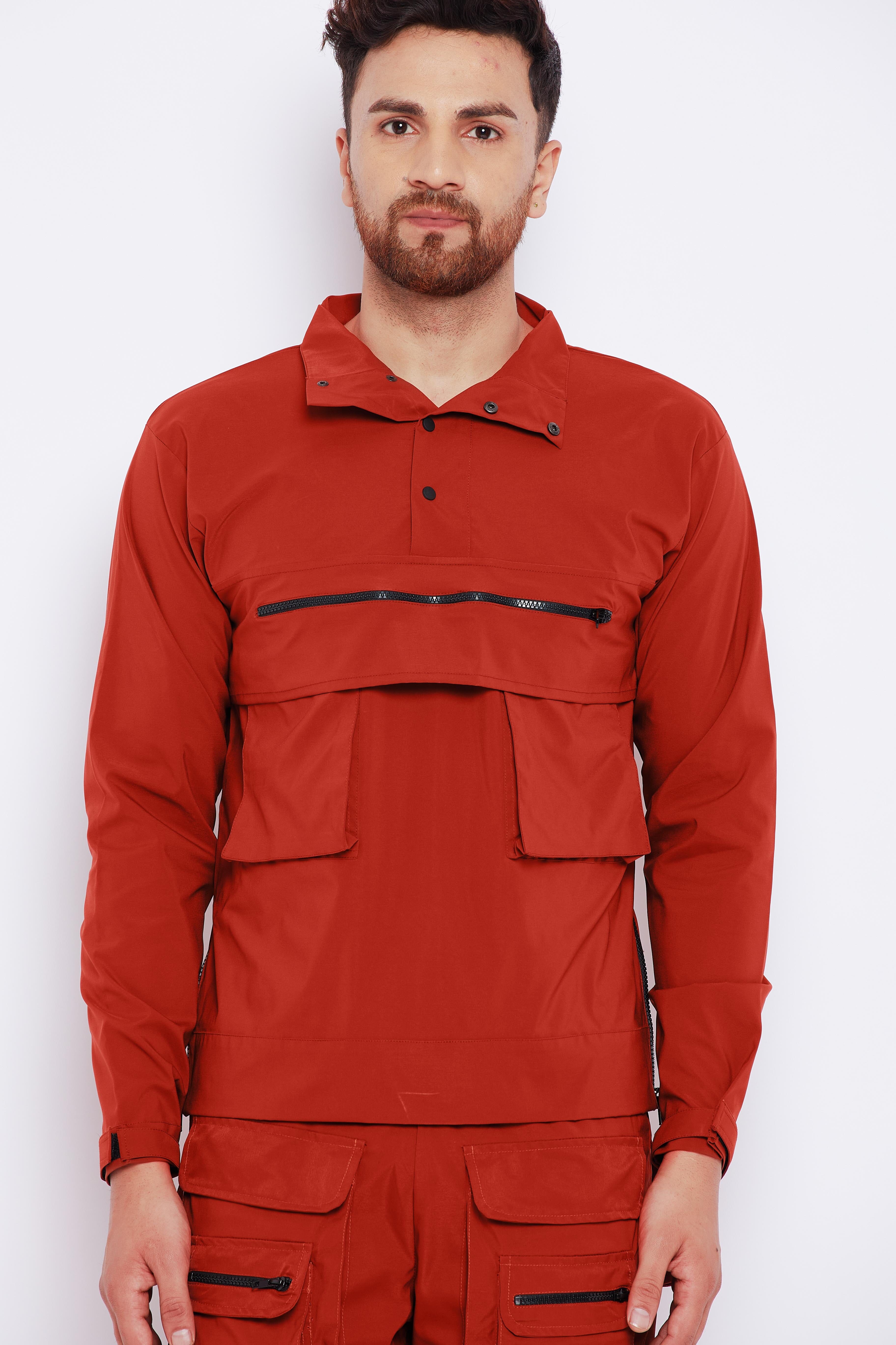Rust Cargo Wind Cheater Jacket