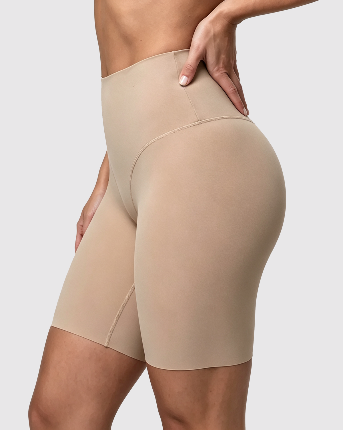 High Waist Seamless Tummy Control Butt Lifting Mesh Shaping Shorts