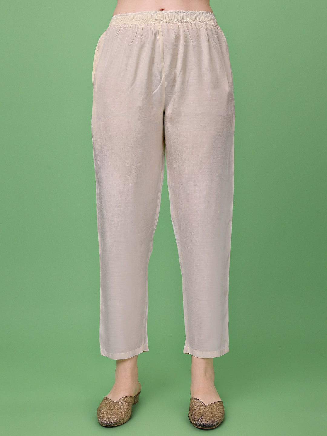 Cream Meena Jacquard Kurta Suit Set