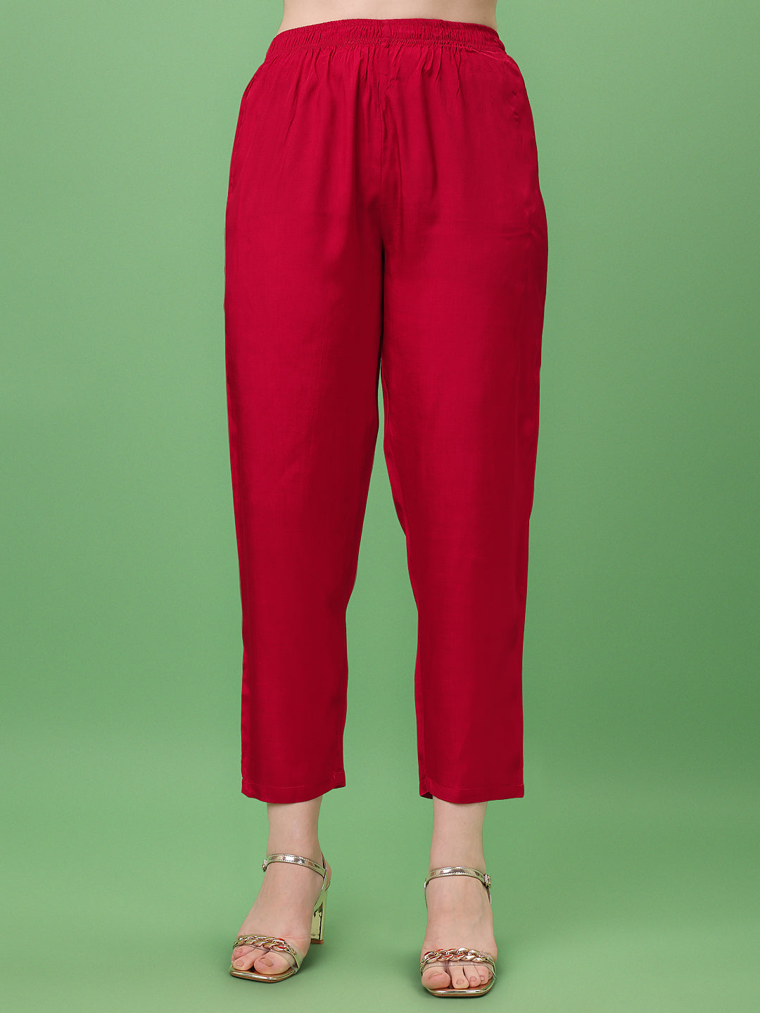 Red Jacquard Kurta Suit Set