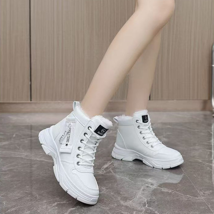 Women's Alpine Waterproof Winter Boots - Fleece-Lined Combat Snow Boots with Non-Slip Lug Sole (US 4-8.5)