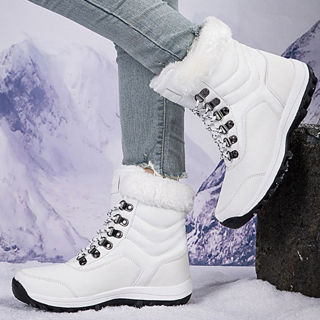 Unisex Snow Boots - Thermal Fleece Lined Winter Shoes with Non-Slip Sole (US 5-11)